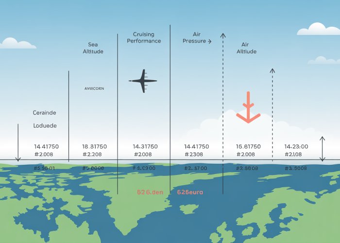 Diagram showing how air pressure decreases with increasing altitude, crucial for aviation understanding.