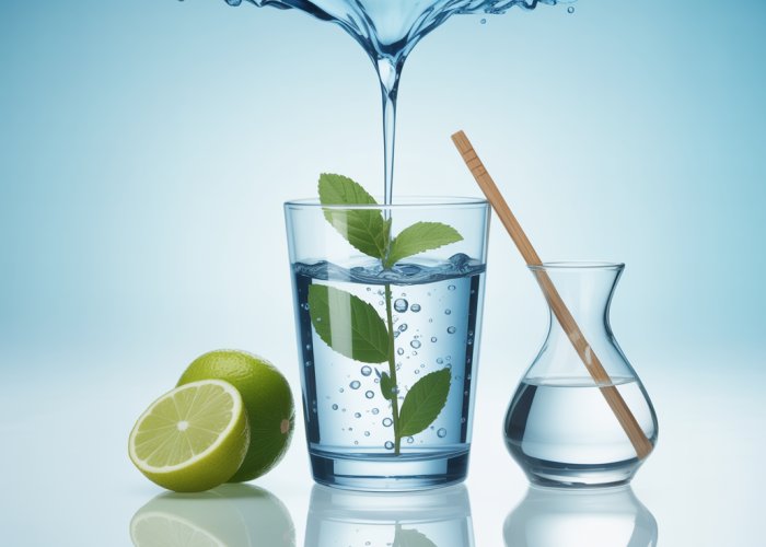 Infographic comparing the properties of alkaline water and negatively charged water, highlighting differences in pH, ORP, and scientific support.