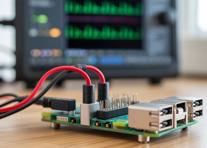 Raspberry Pi connected to an I2S DAC for high-quality audio with PulseAudio.