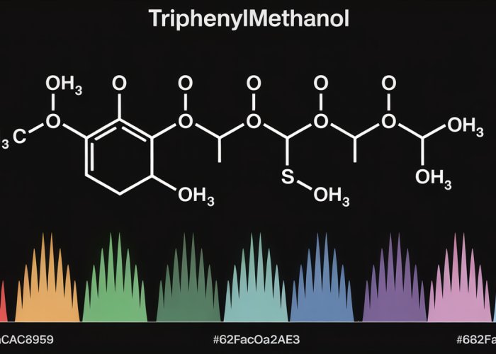 IR Spectrum of Triphenylmethanol showing key peaks including the broad OH stretch.