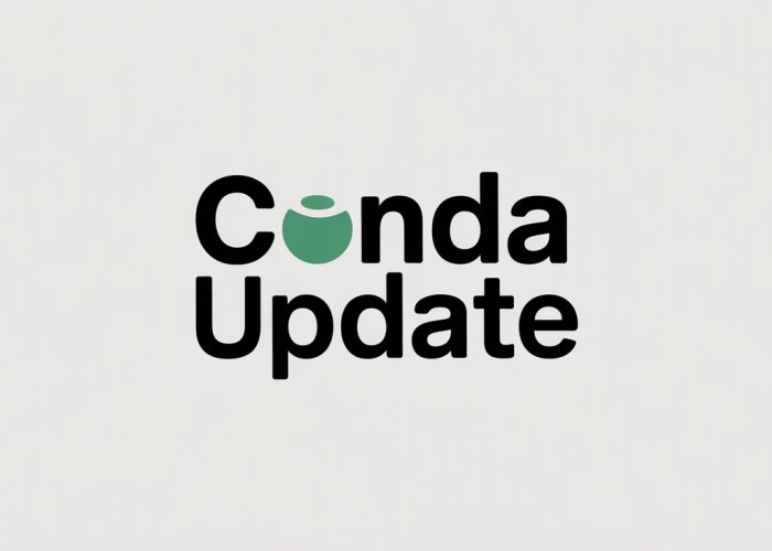 Screenshot of the terminal showing conda update commands and their output.