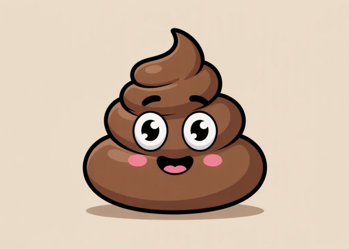 Step-by-step illustration tutorial showing how to draw a cute cartoon poo character.