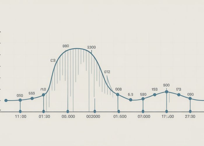 Standard curve graph showing absorbance or signal intensity versus known concentrations. Interpolation lines connect data points to the curve for determining unknown sample concentrations.