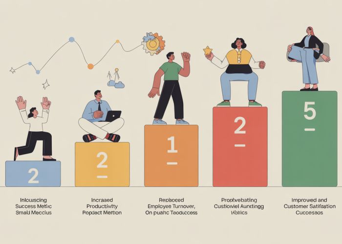 Infographic showing statistics on the positive impact of tracking and celebrating successes, including increased productivity, reduced turnover, and improved customer satisfaction.