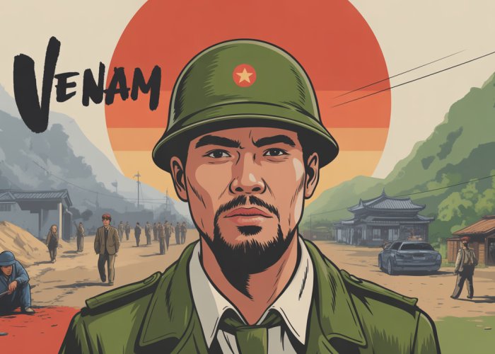 A poignant image reflecting the Vietnam and Korean Wars, suggesting complex origins beyond solely the Cold War rivalry.